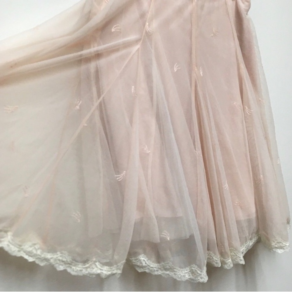 Mademoiselle Tulle Lace Embroidered Skirt 4 Pink Balletcore Romantic Feminine - Picture 2 of 13